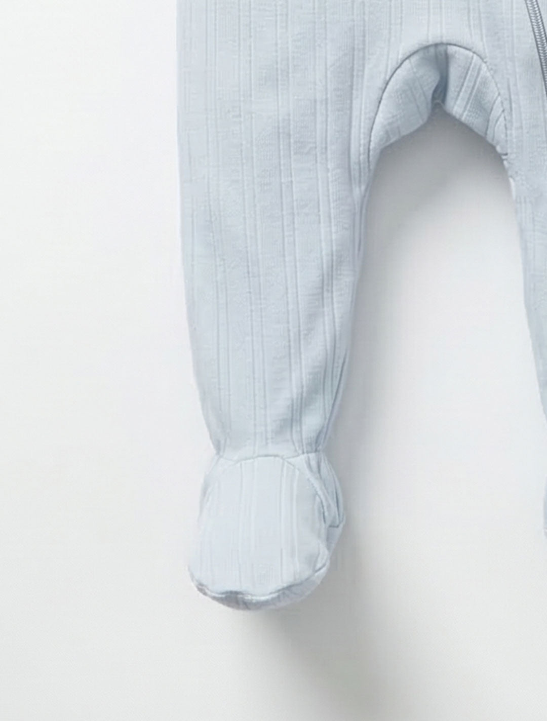 COOL BLUE RIBBED SLEEPSUIT