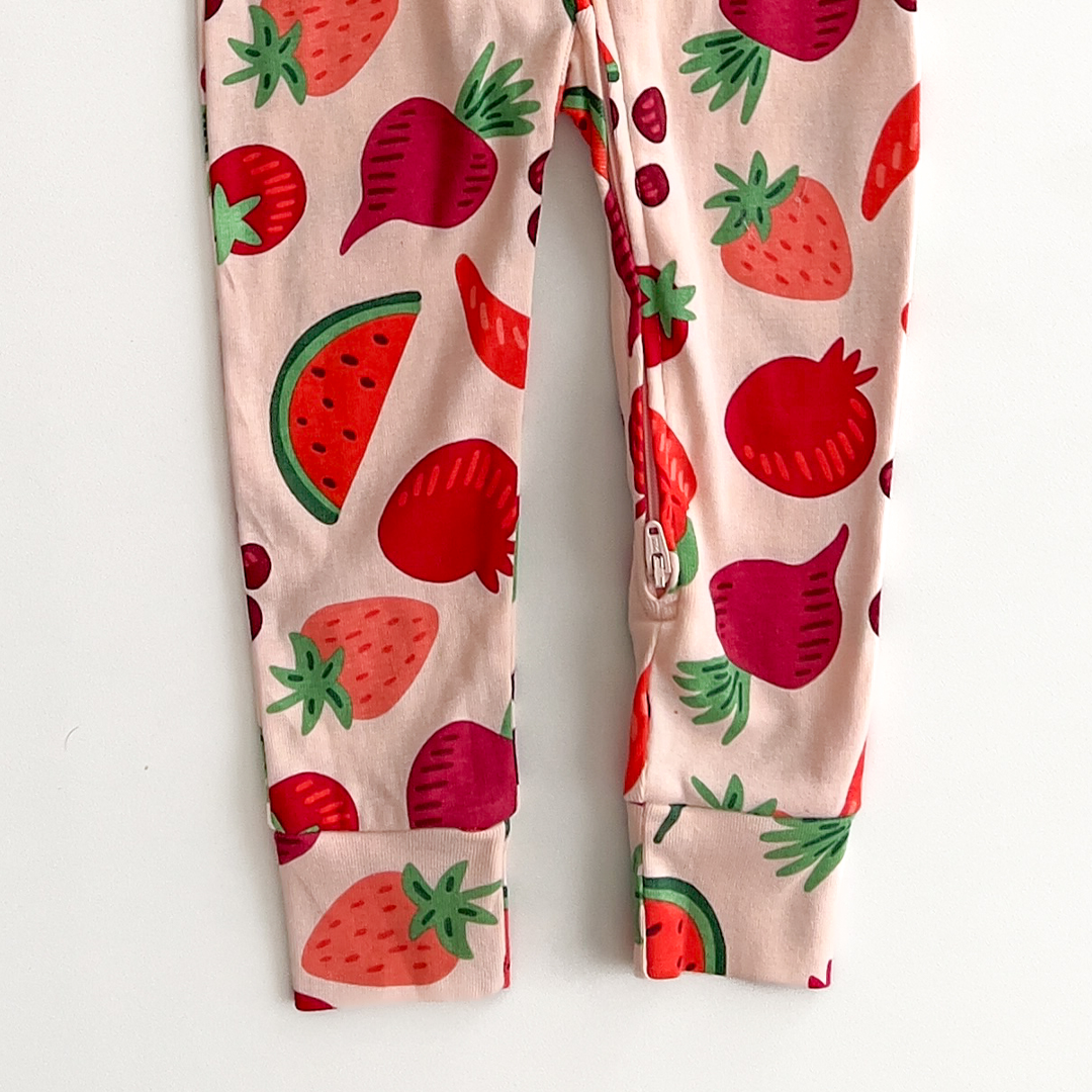 Old navy red printed slim fit romper