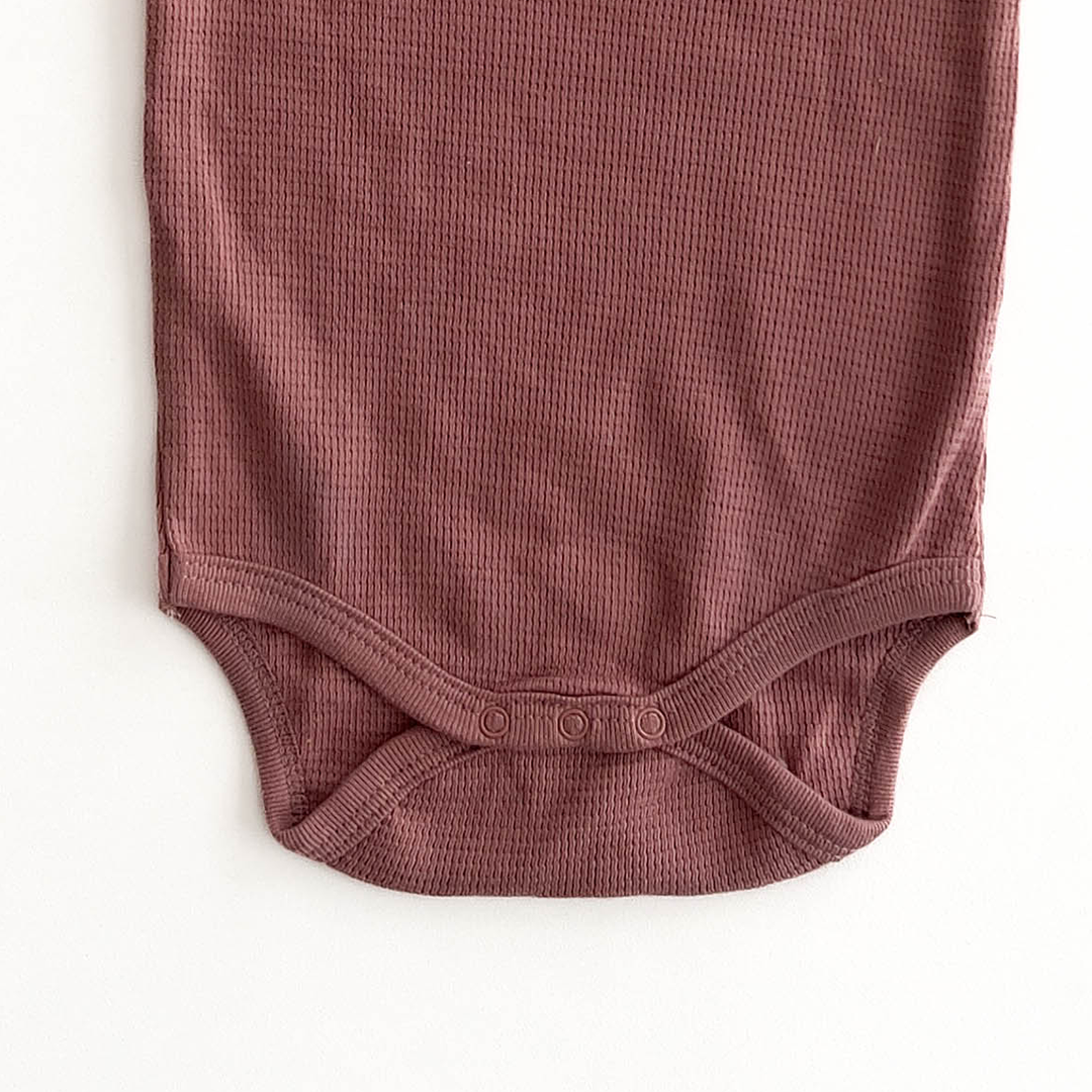 MOSS ROSE WAFFLE KNIT ONESIE