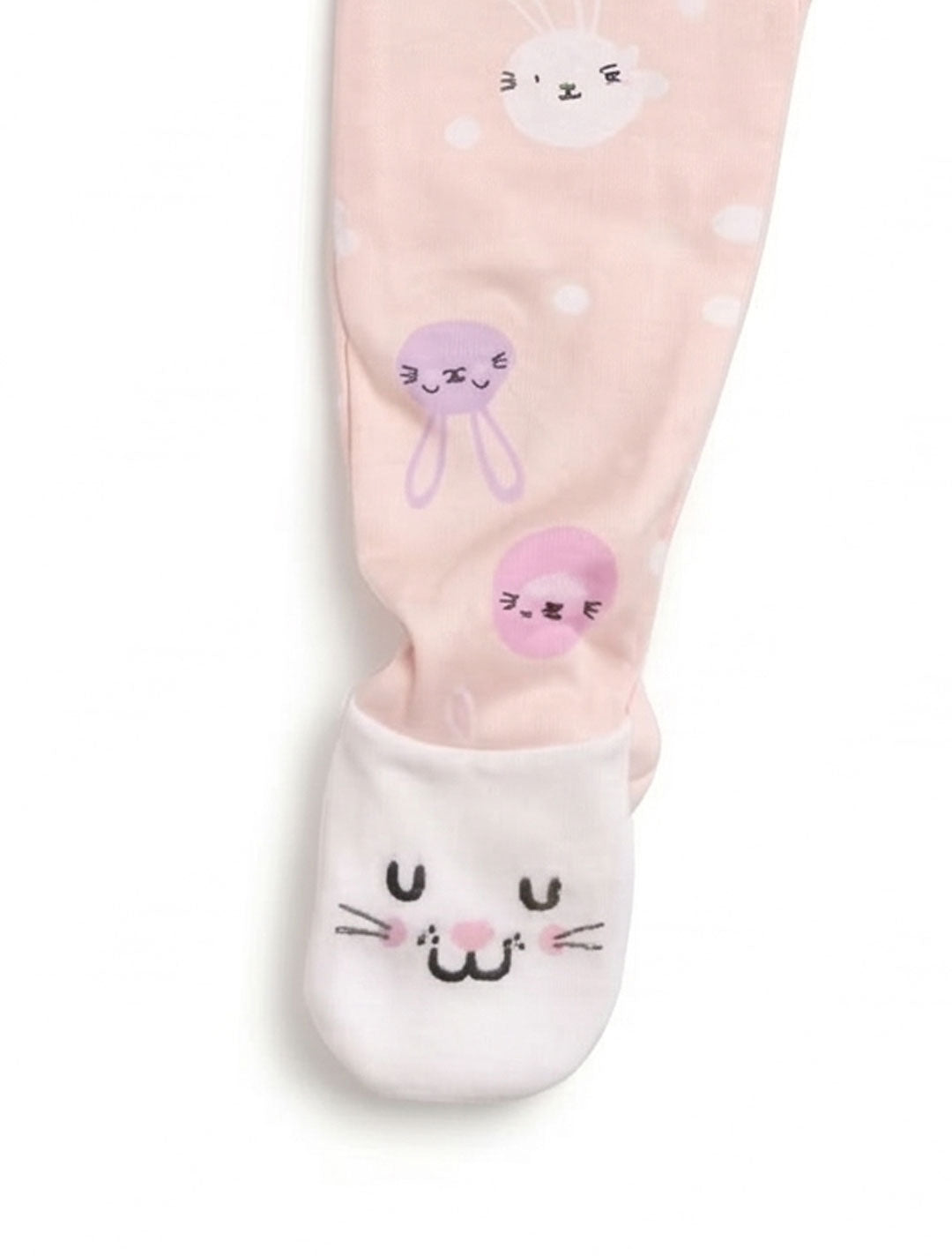POWDER PINK ZIPPER SLEEPSUIT