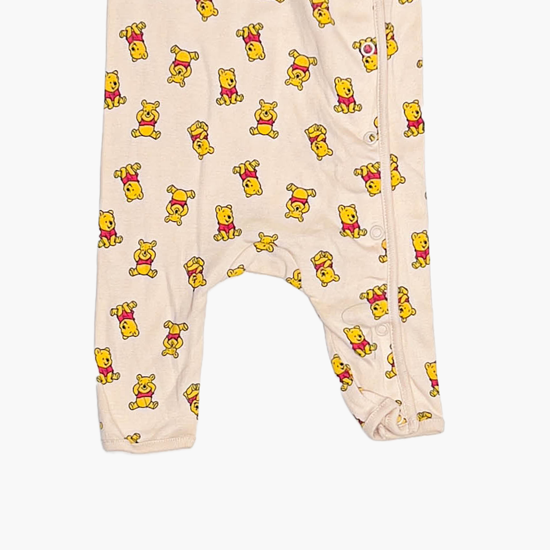BEIGE PHOO PRINTED ROMPER