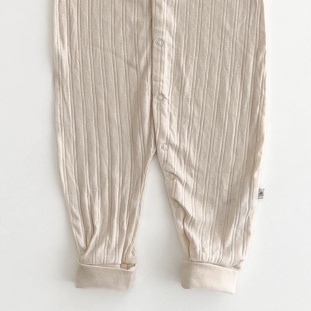 Ivory colored ribbed romper
