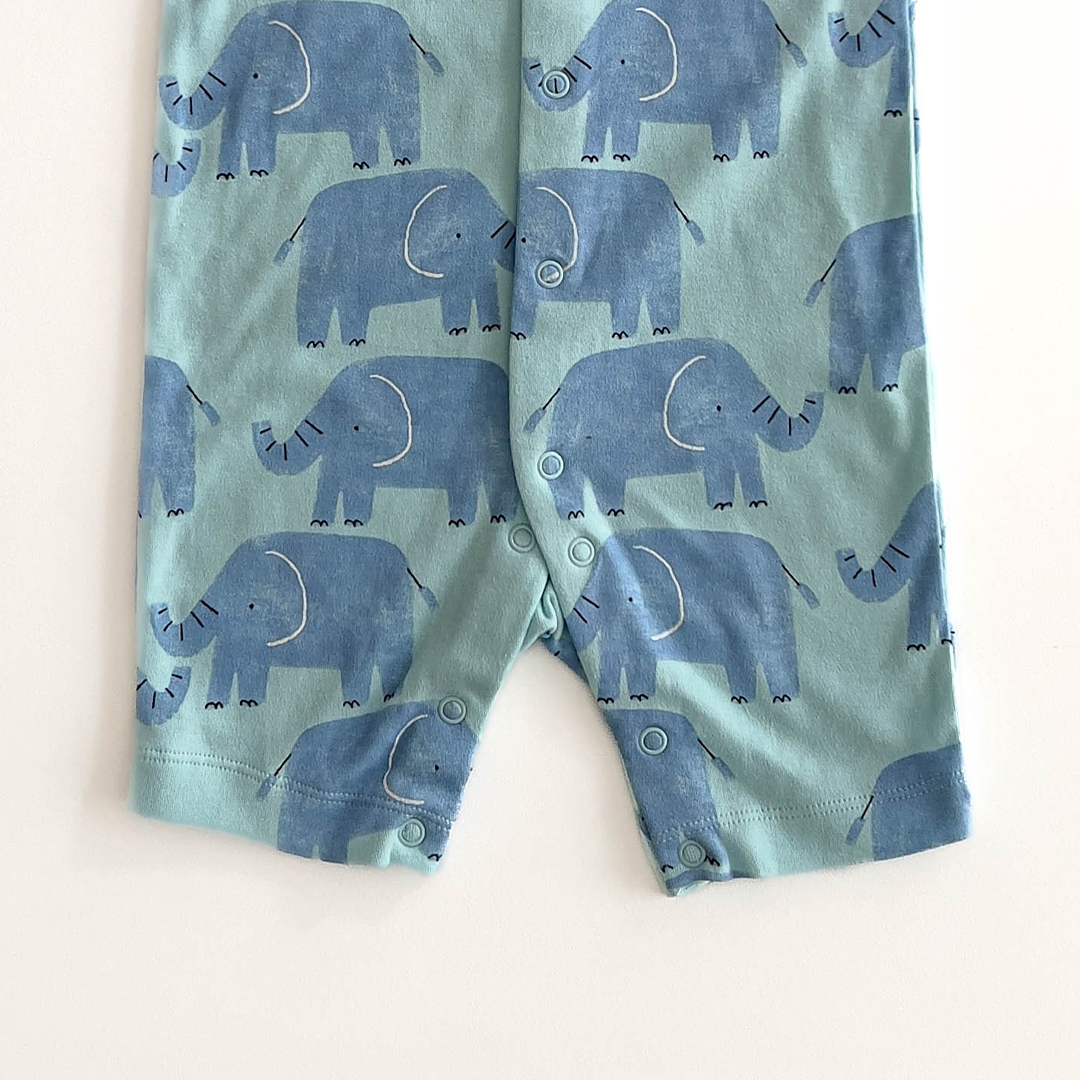 BLUE ELEPHANT PRINTED JUMPSUIT