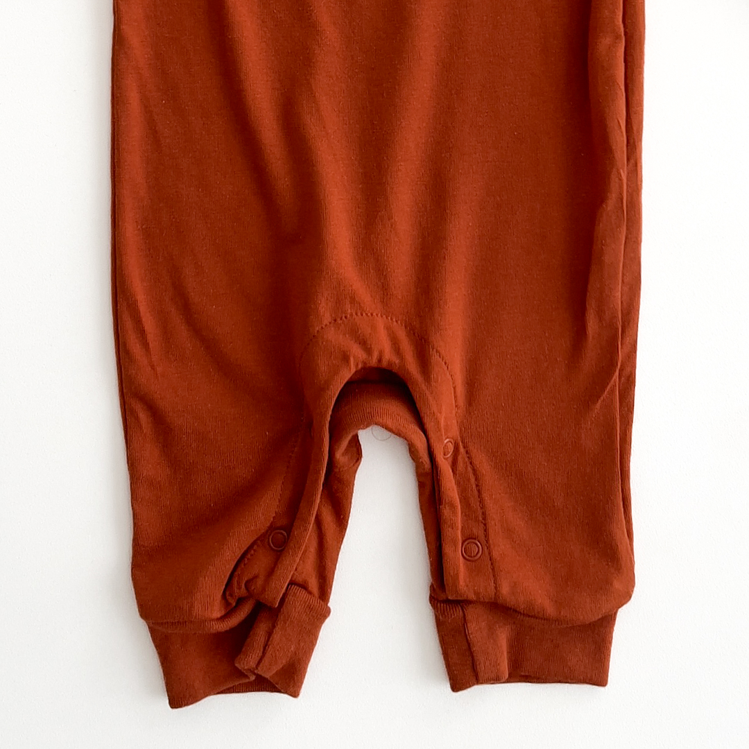 Rust colored printed romper