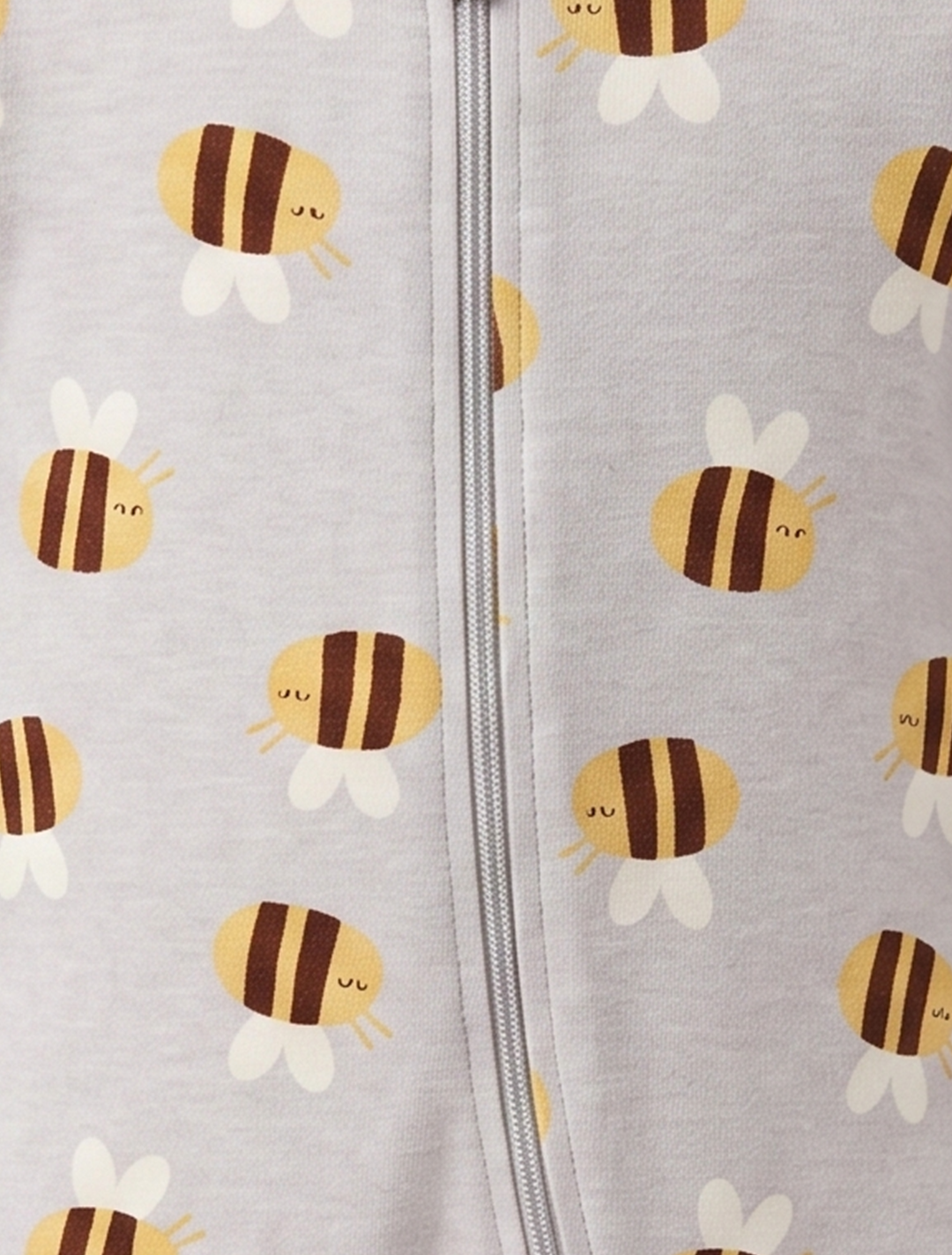 Bee printed zipper sleepsuit