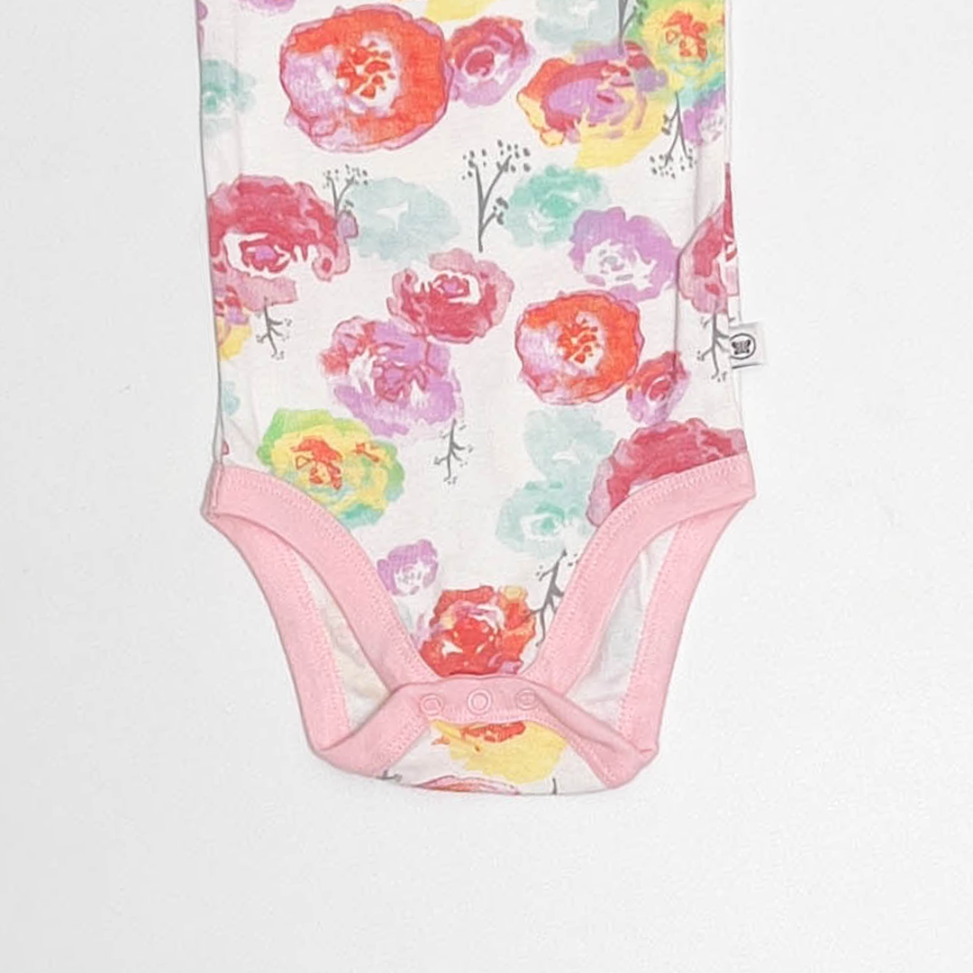 PINK FLORAL ONESIE