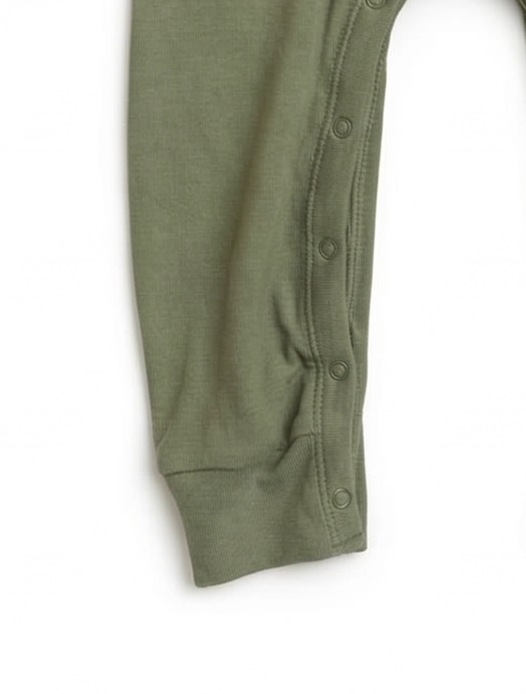 SAGE GREEN BUTTON ROMPER