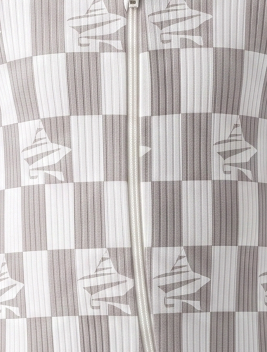 Grey and white ribbed sleepsuit