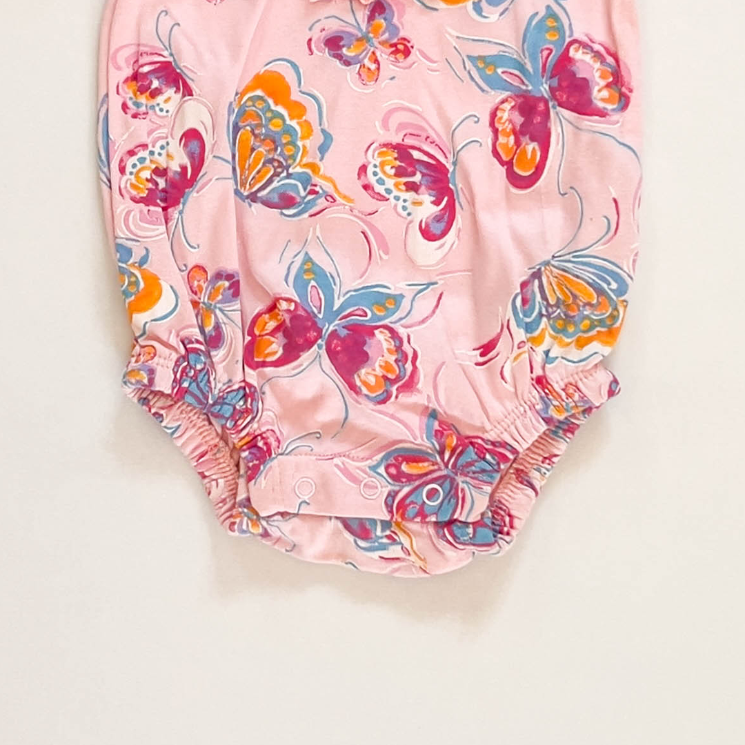 PINK BUTTERFLY PRINTED ONESIE