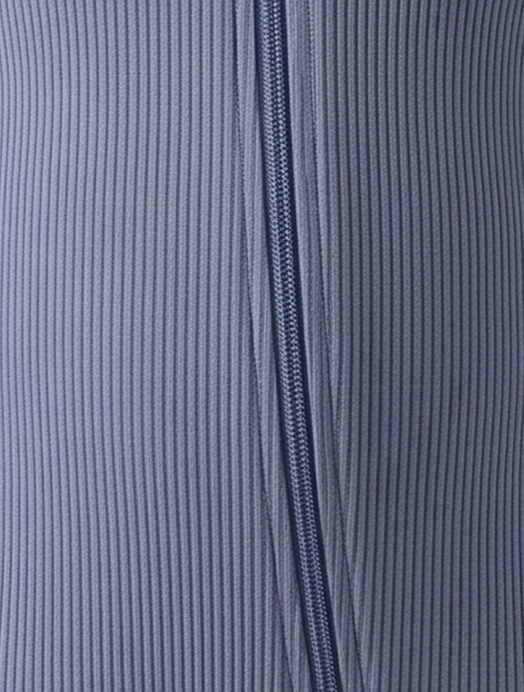 Blue ribbed zipper sleepsuit