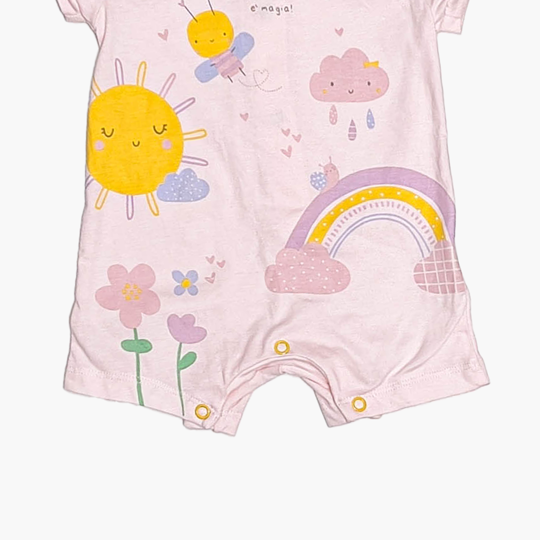 BABY PINK PRINTED JUMPSUIT