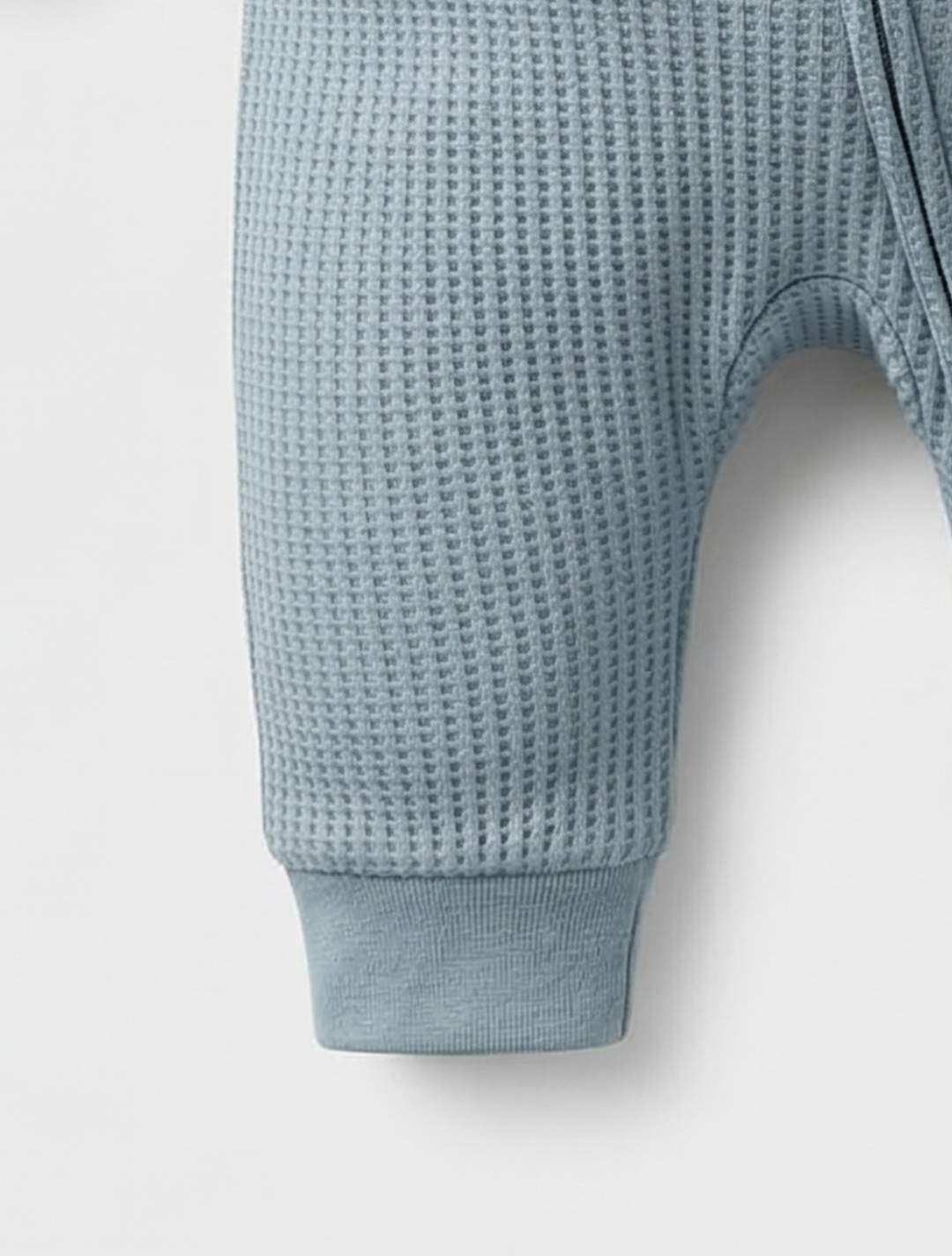 LIGHT BLUE RIBBED ROMPER