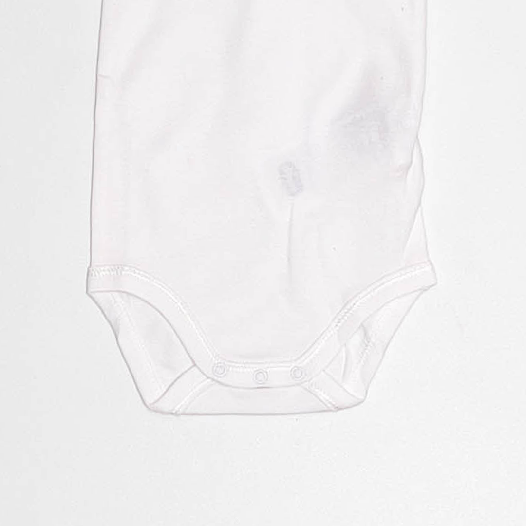 WHITE TEADDY PRINTED ONESIE