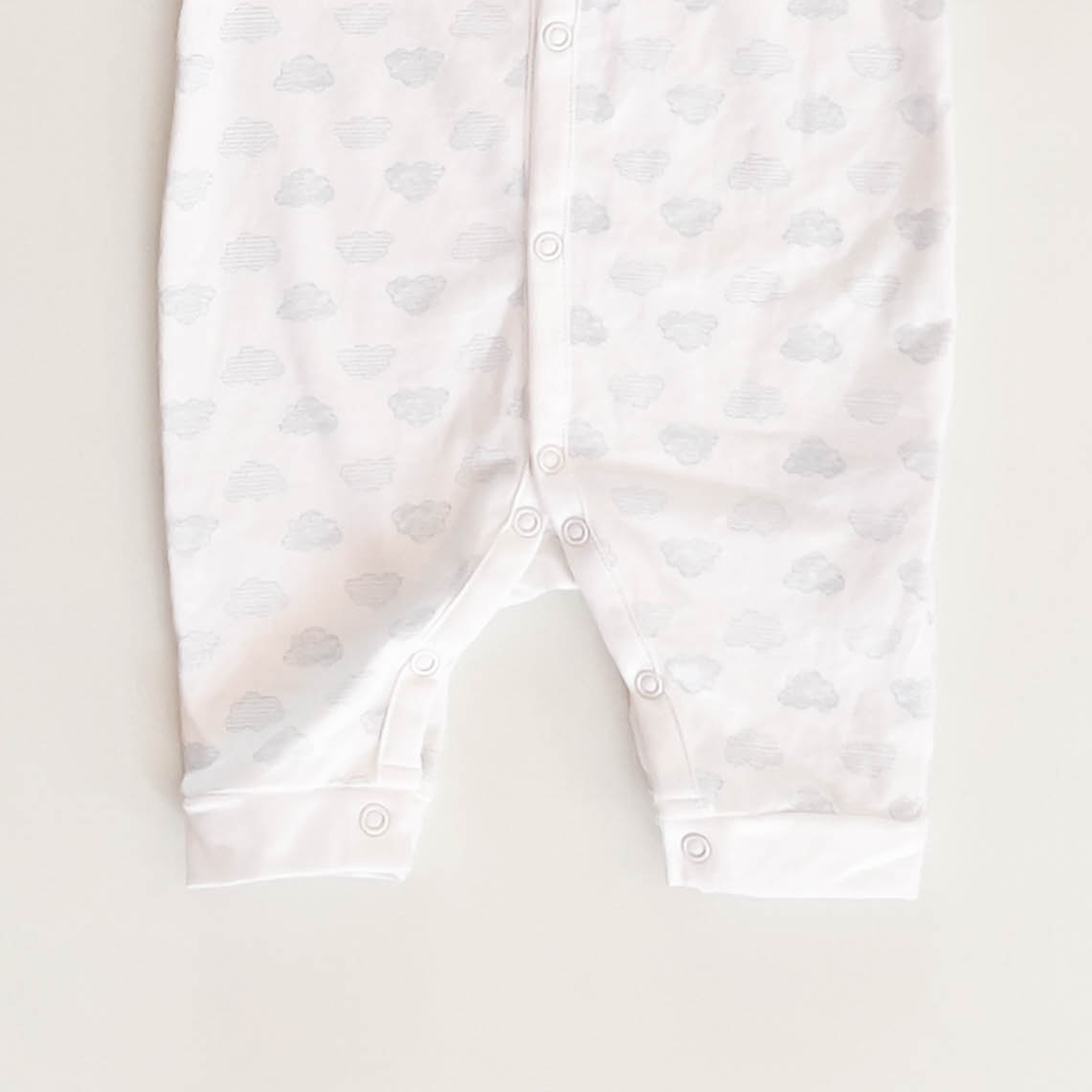 WHITE CLOUDS PATTERNED ROMPER