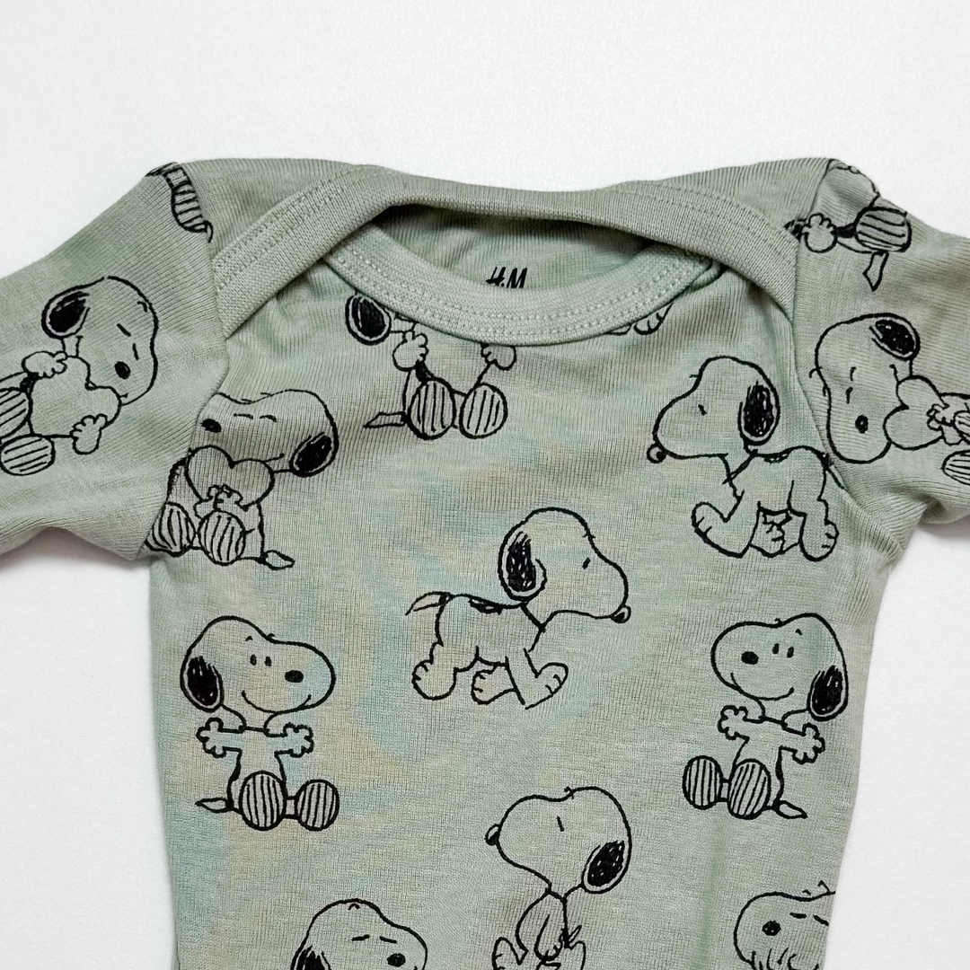 SAGE GREEN PRINTED ONESIE