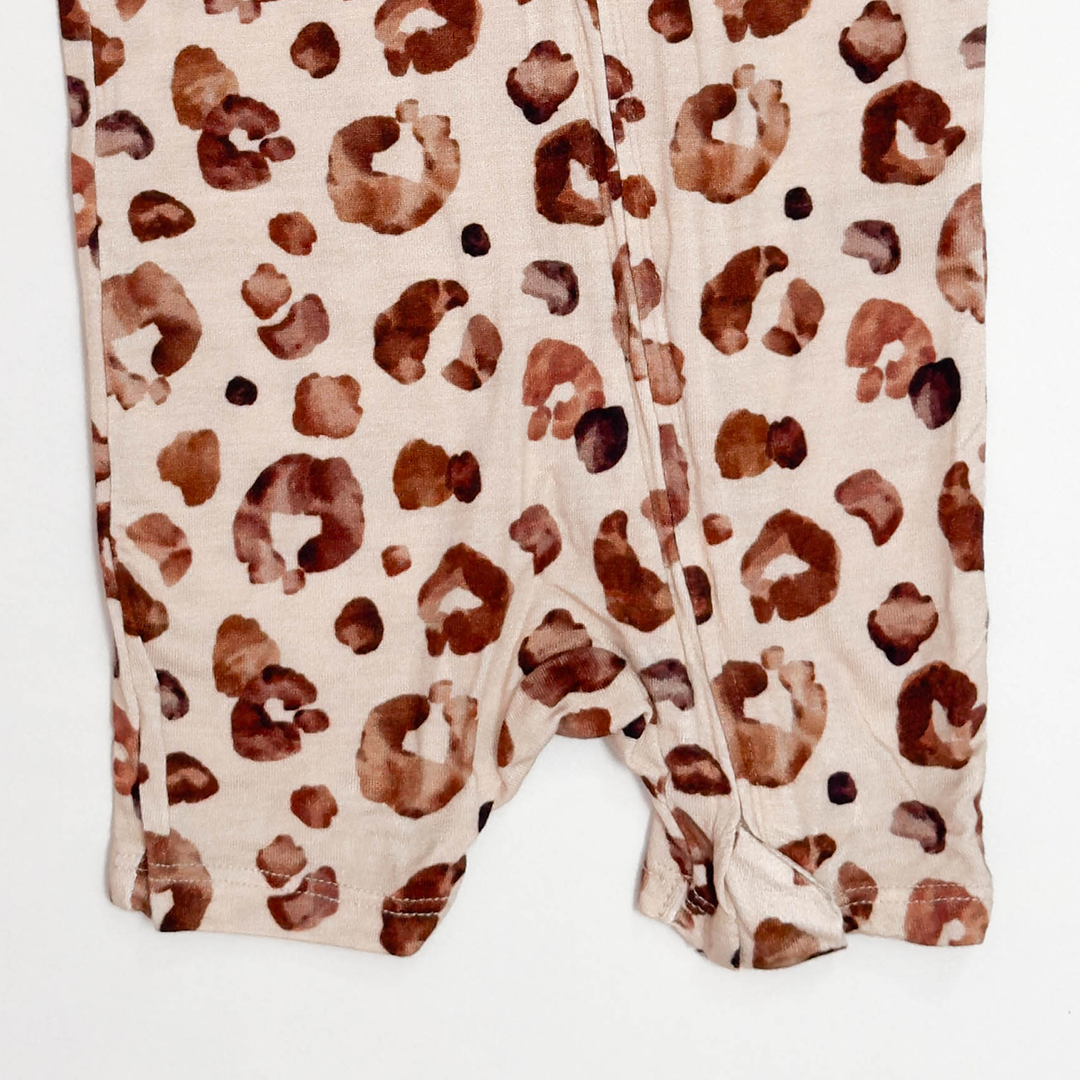 BROWN VISCOUS ZIPPER JUMPSUIT