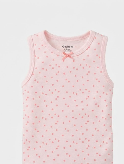Pink polka dotted onesie