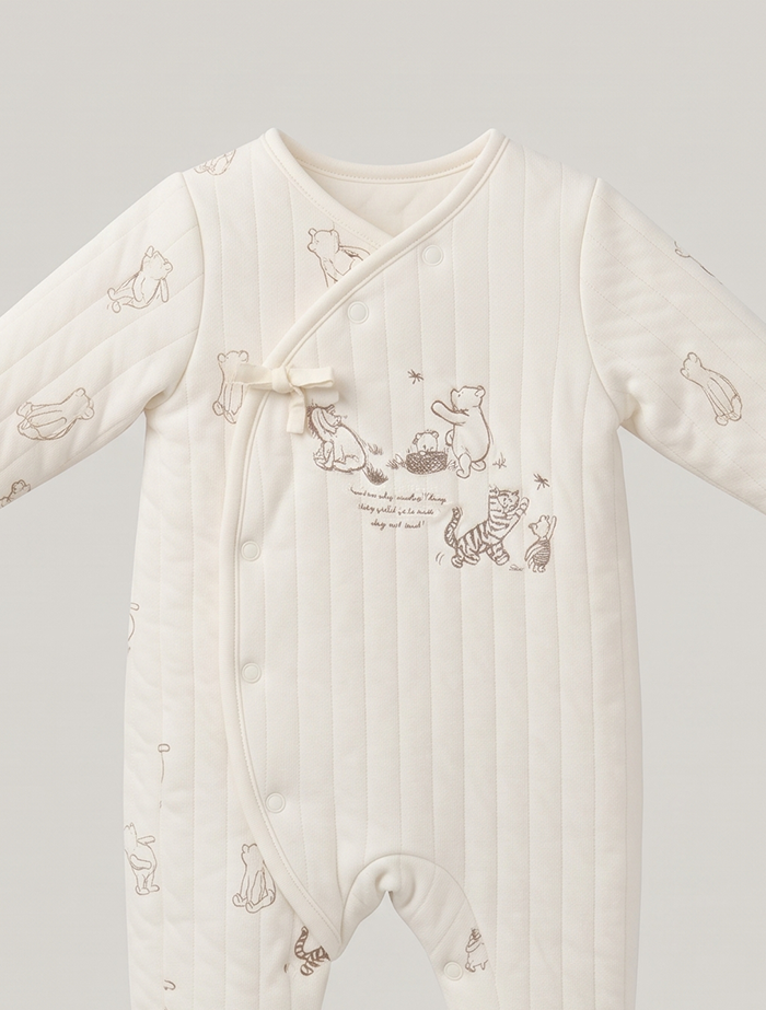 Winne the phoo quilted sleepsuit