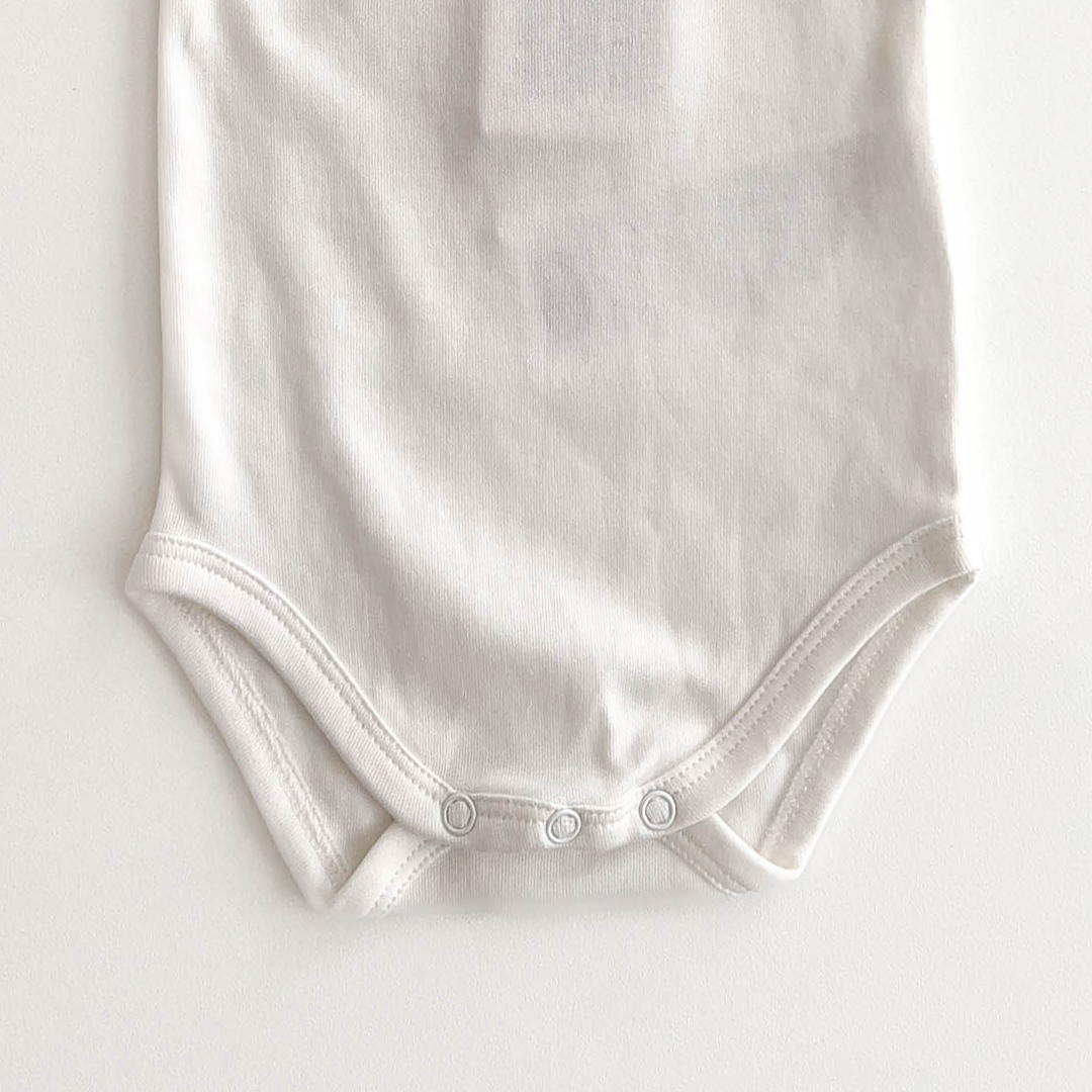 WHITE PRINT COTTON  ONESIE