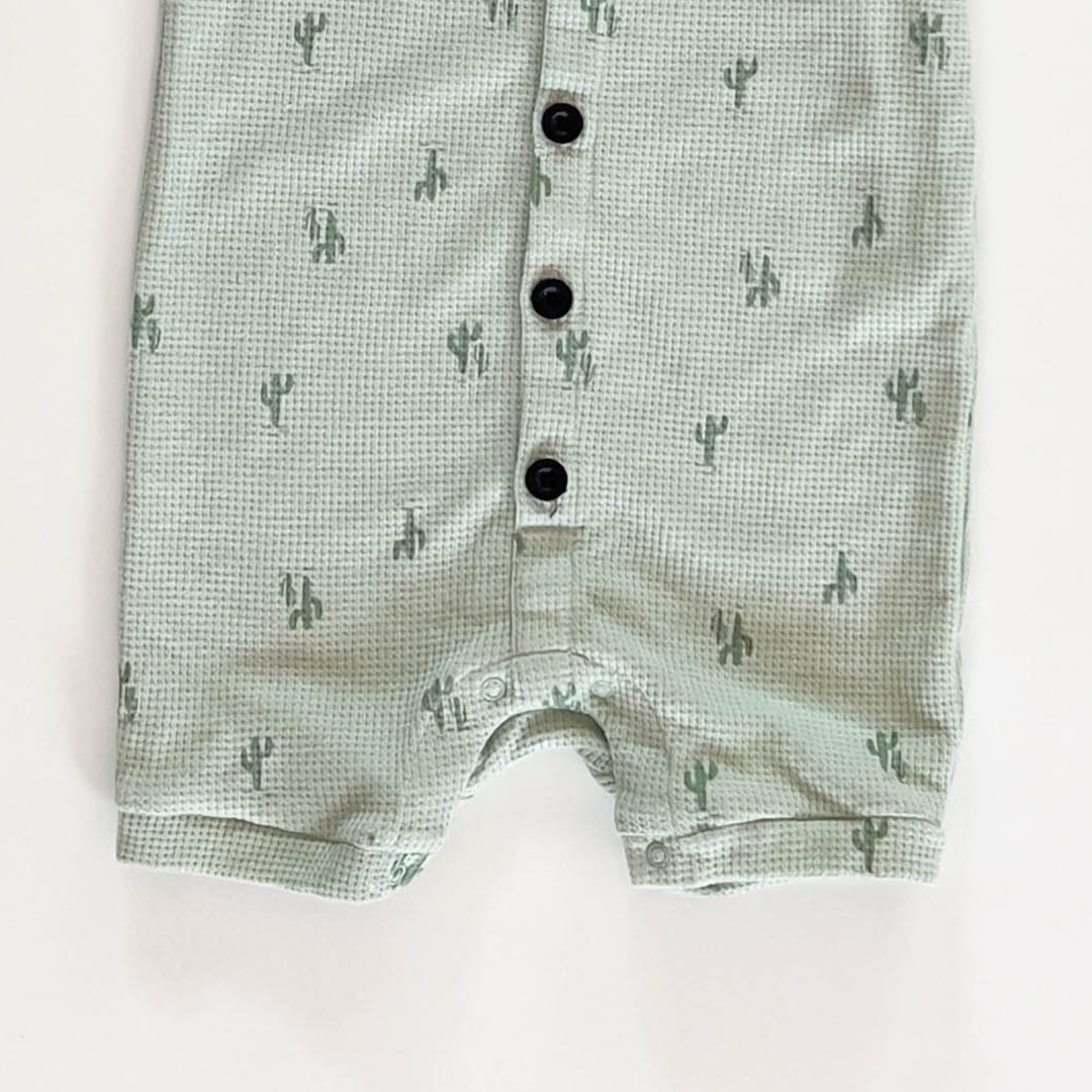 GREEN CACTUS HOODED BOYS JUMPSUIT