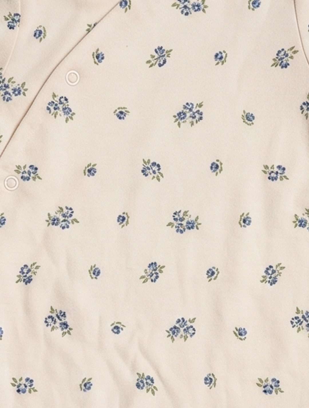 Beige floral wrapover sleepsuit
