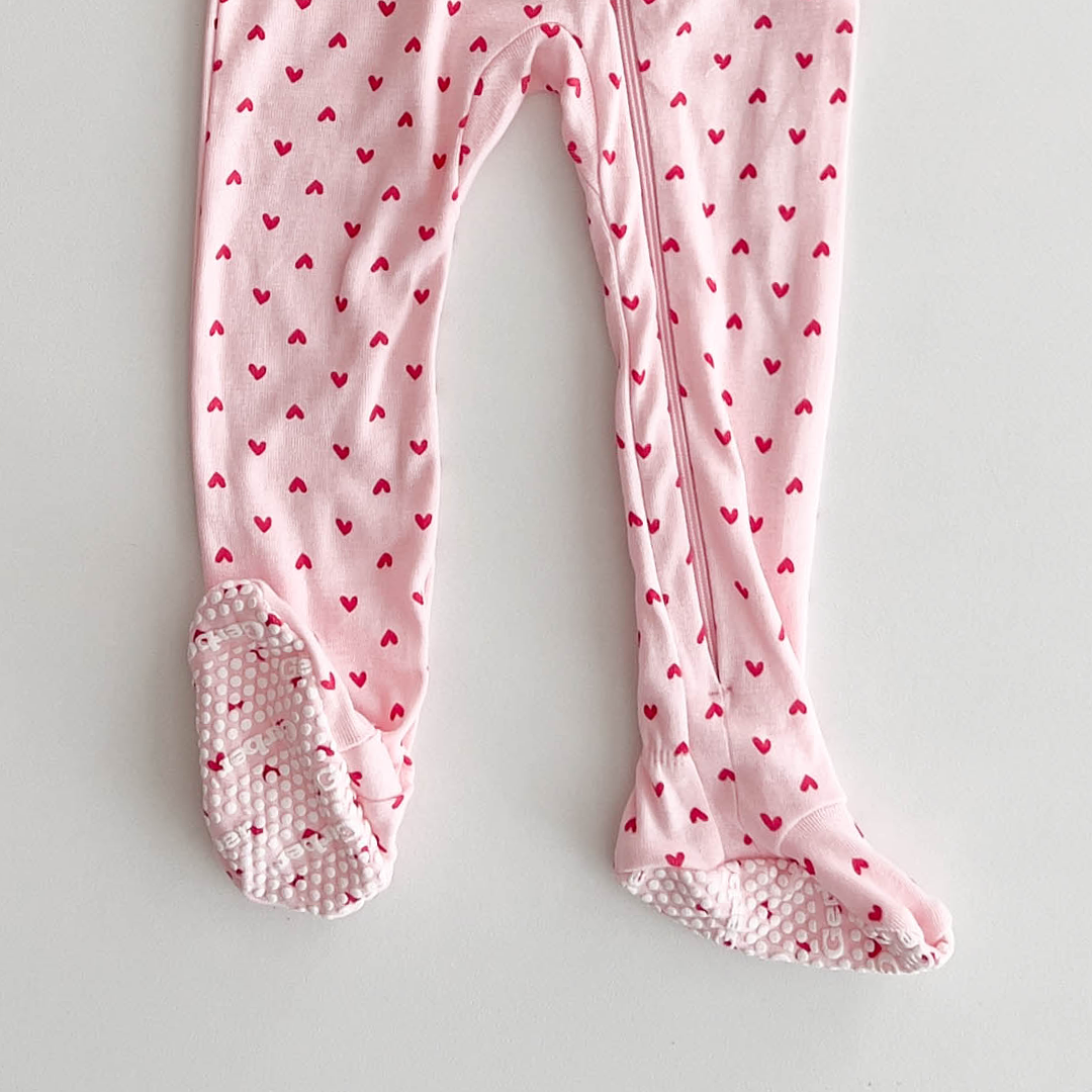 PINK LOVE SLIM FITTED SLEEPSUIT