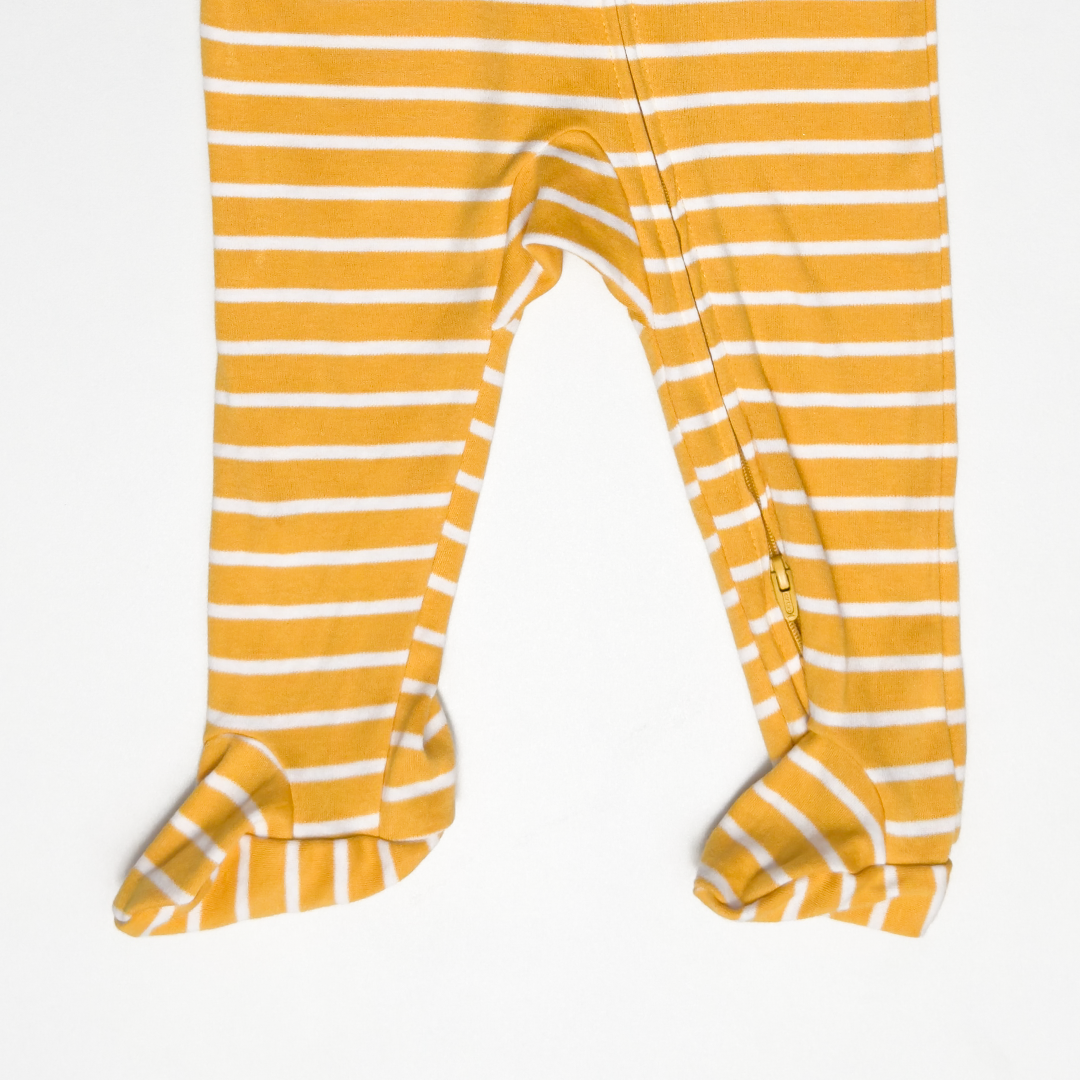 YELLOW STRIPPED RHINO SLEEPSUIT