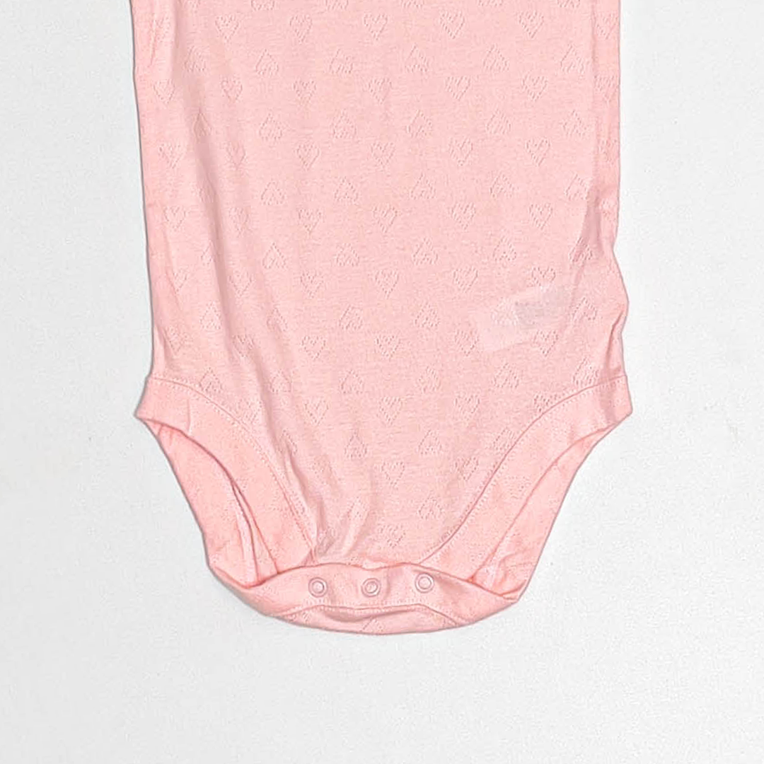 PEACH POINTELLE ONESIE