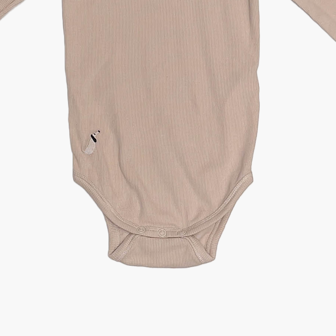 BEIGE RIBBED ONESIE