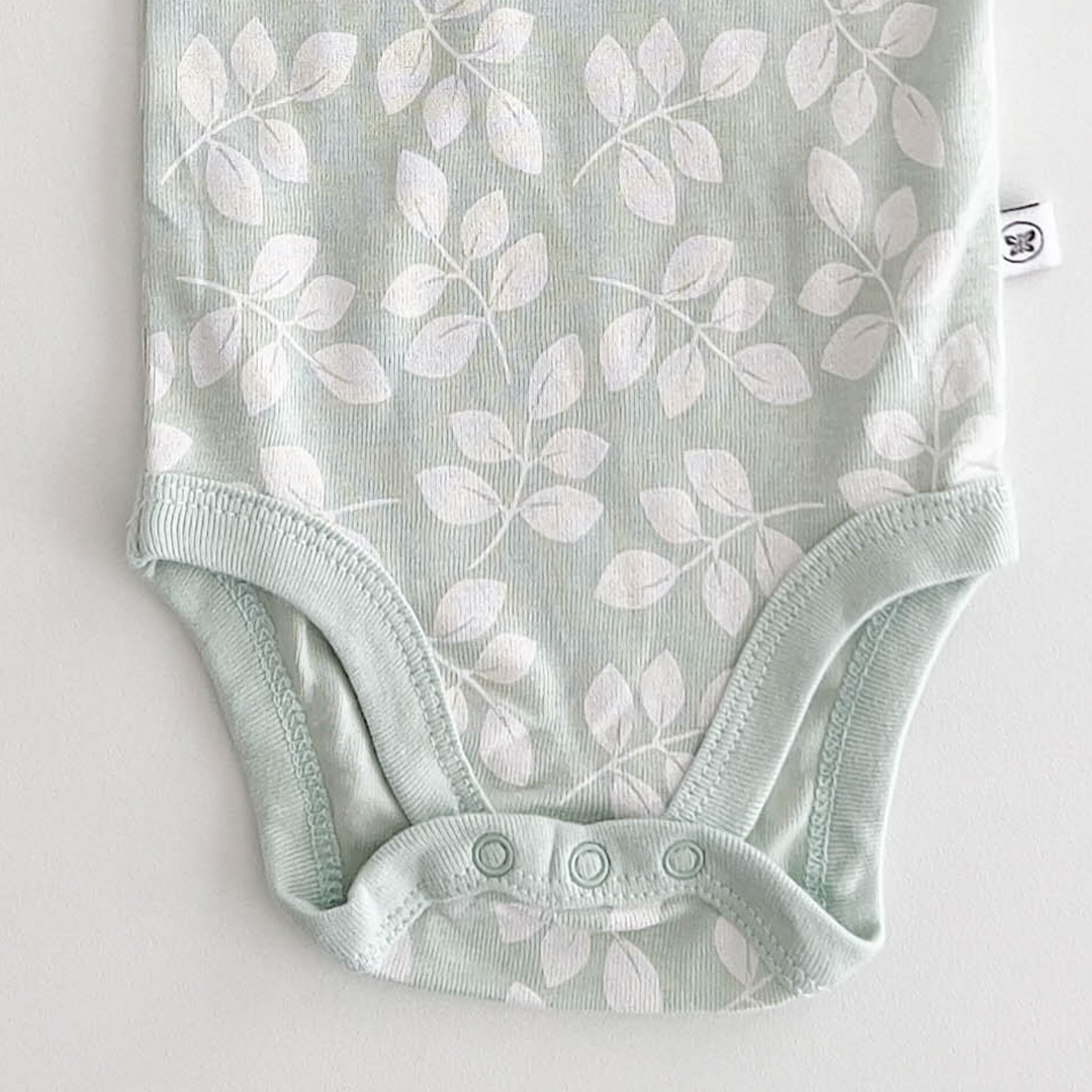 PASTEL GREEN PRINTED ONESIE