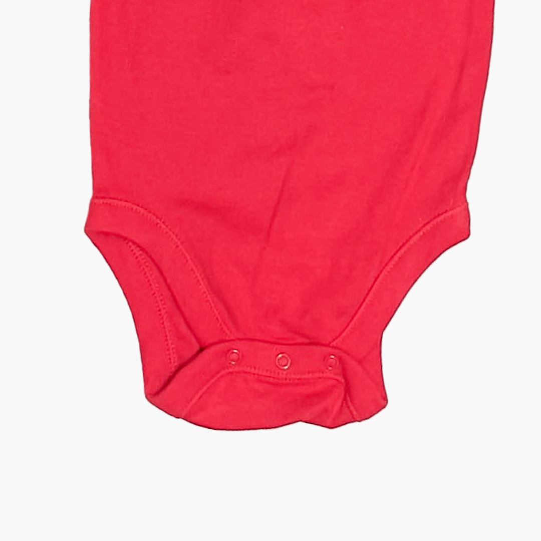 RED SLEEVELESS ONESIE