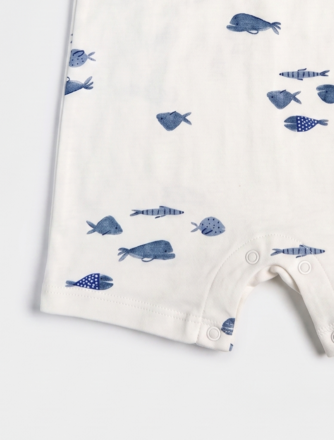 Blue fish printed jumpsuit