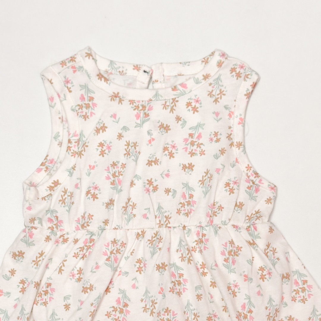OFF WHITE FLORAL PRINTED SUNSUIT