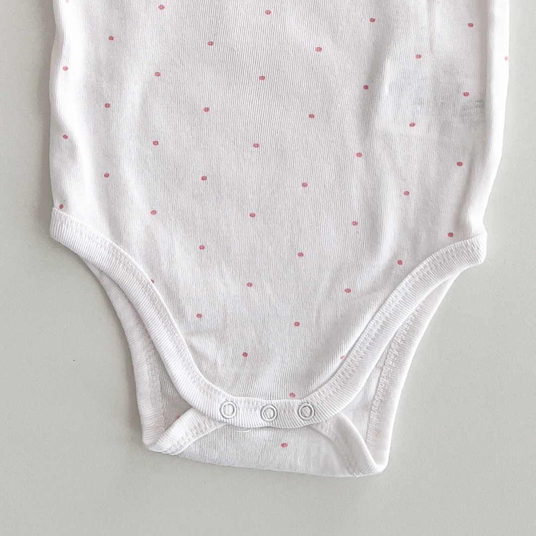 PINK POLA DOT PRINT ONESIE