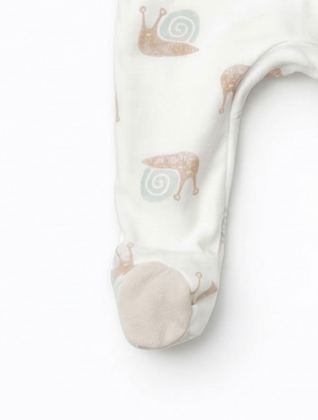 WHITE PRINTED ZIPPER VISCOUS SLEEPSUIT