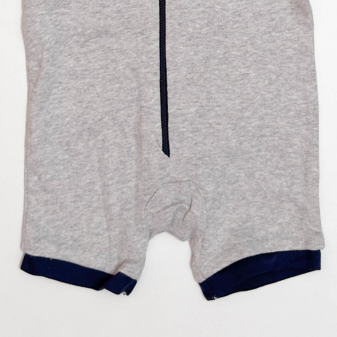 GREY ZIPPER JUMPSUIT