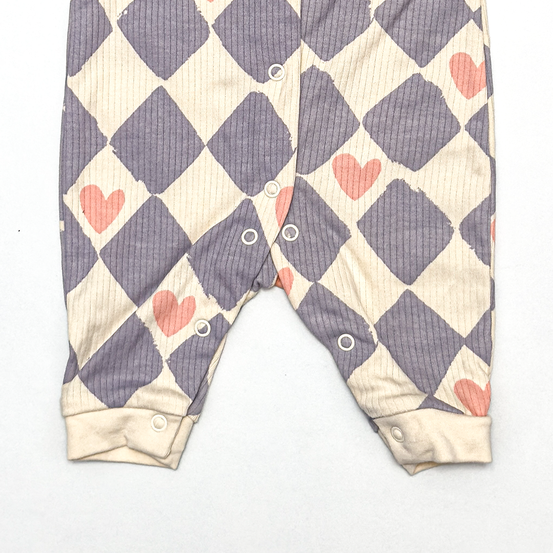 PATTERNED RIBBED ROMPER