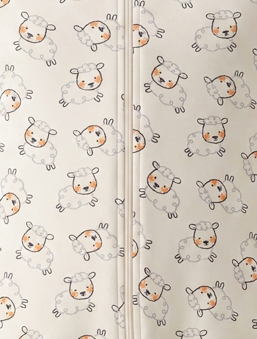 Grey sheep zipper sleepsuit