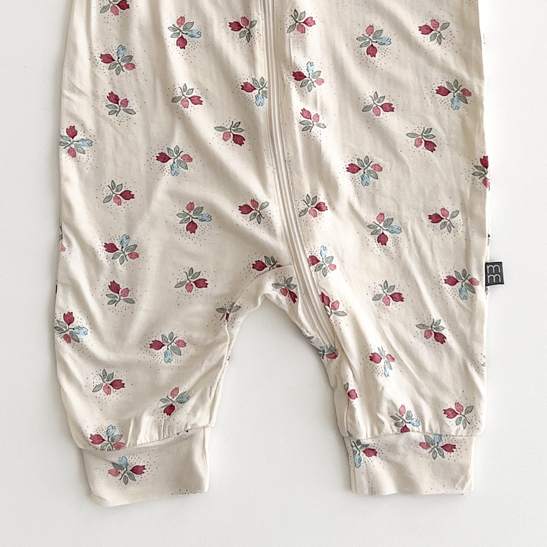 IVORY FLORAL PATTERNED ROMPER