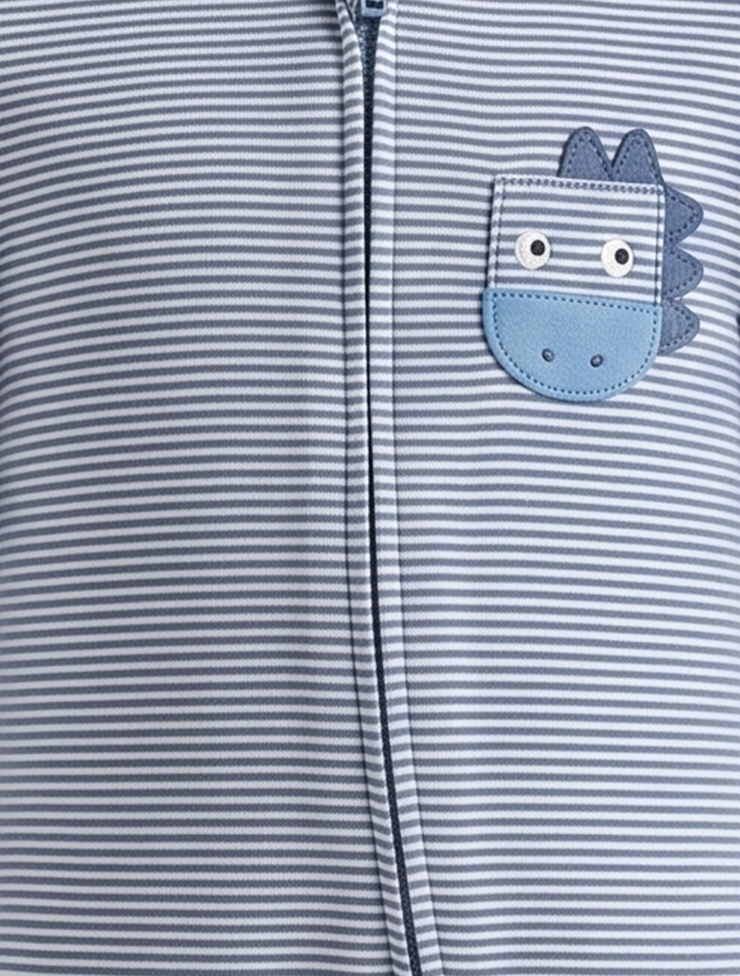 Navy blue striped sleepsuit