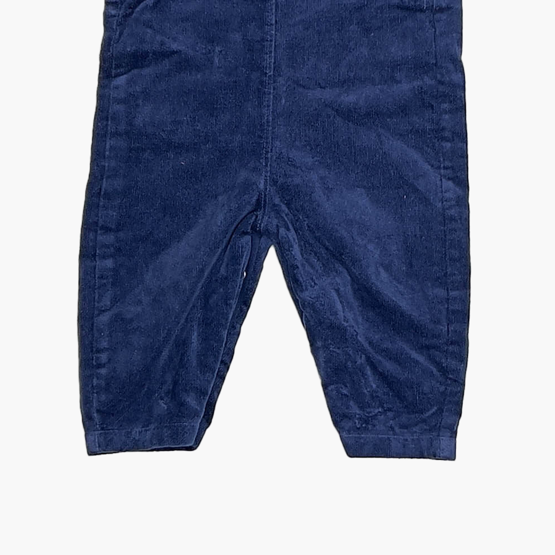 NAVY BLUE VELVET DUNGAREE