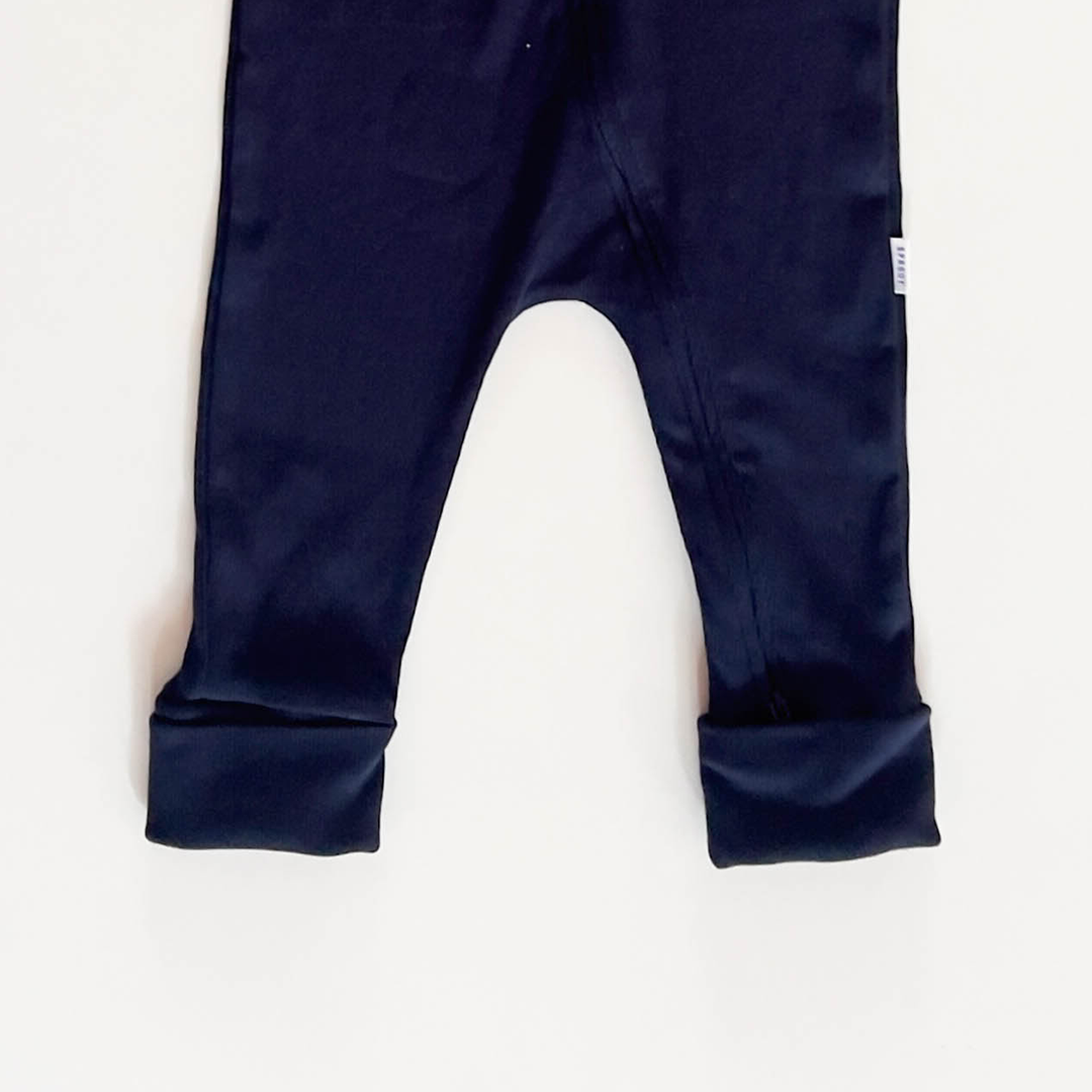 NAVY BLUE RIBBED ZIPPER ROMPER