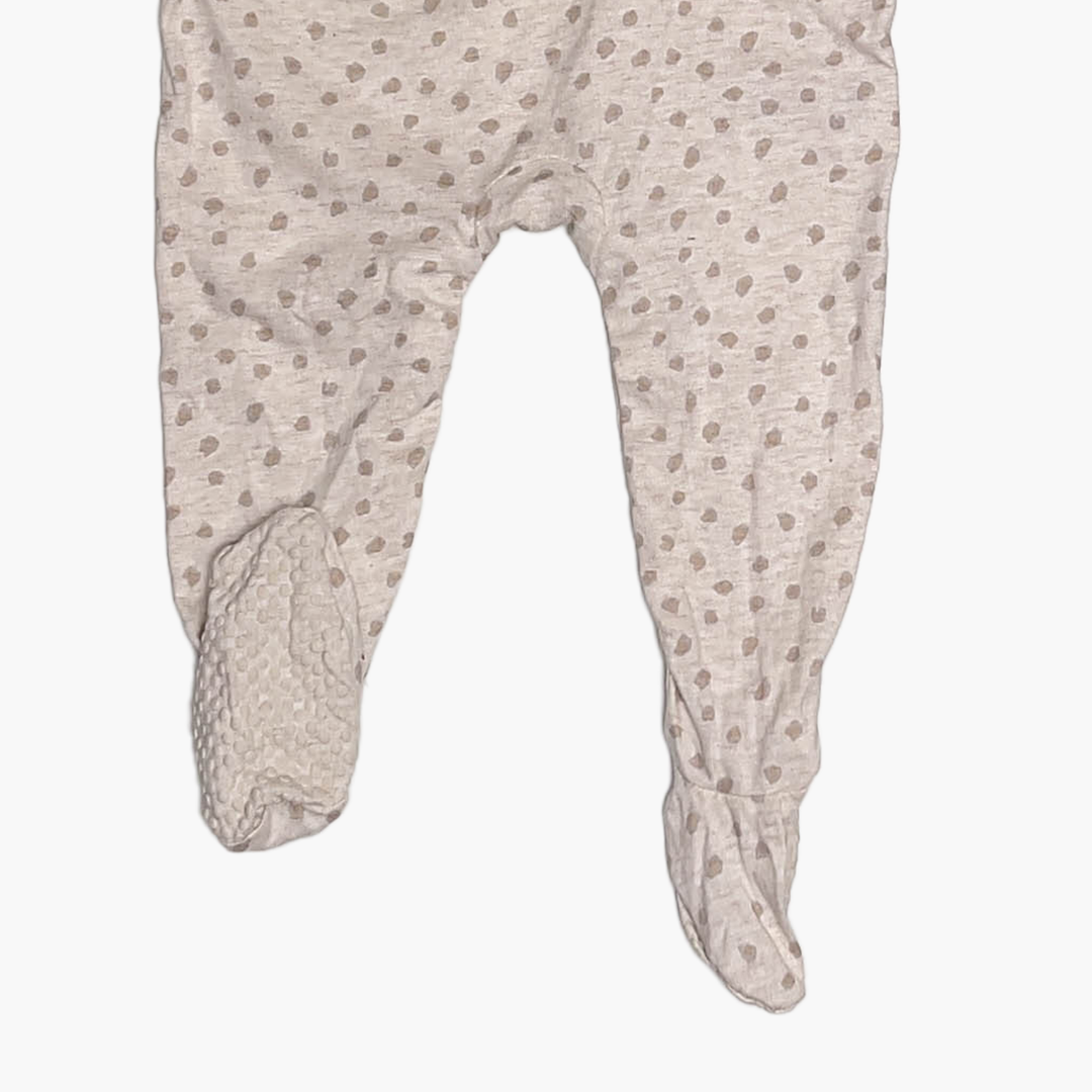 BEIGE CAT PRINTED SLEEPSUIT