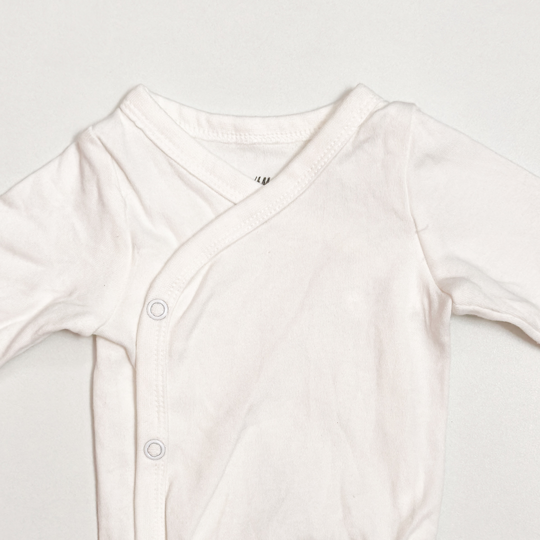 WHITE WRAPOVER UNISEX ONESIE