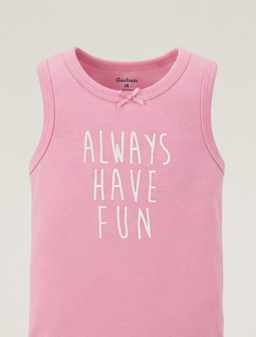 Pink printed onesie