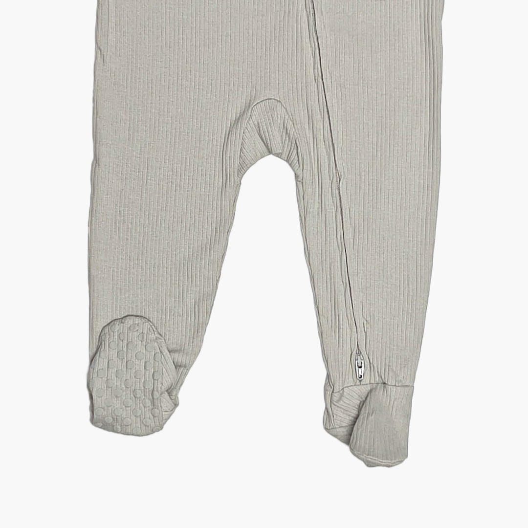 SAGE GREEN RIBBED SLEEPSUIT