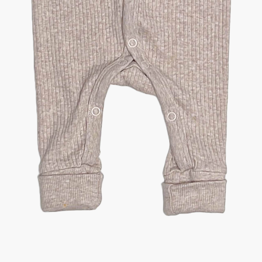 PREMIUM BEIGE RIBBED ROMPER