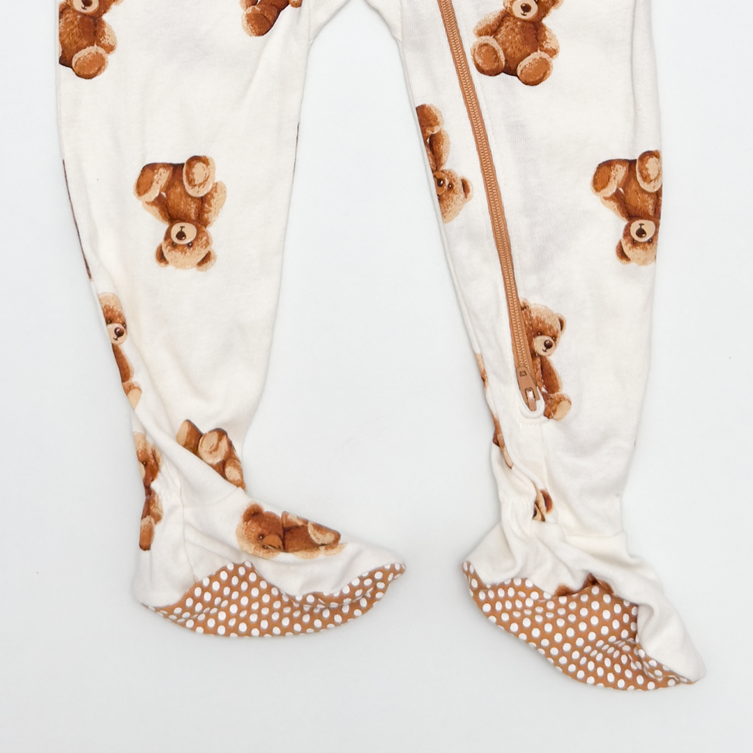 TEADDY PRINTED SLIM FITTED SLEEPSUIT