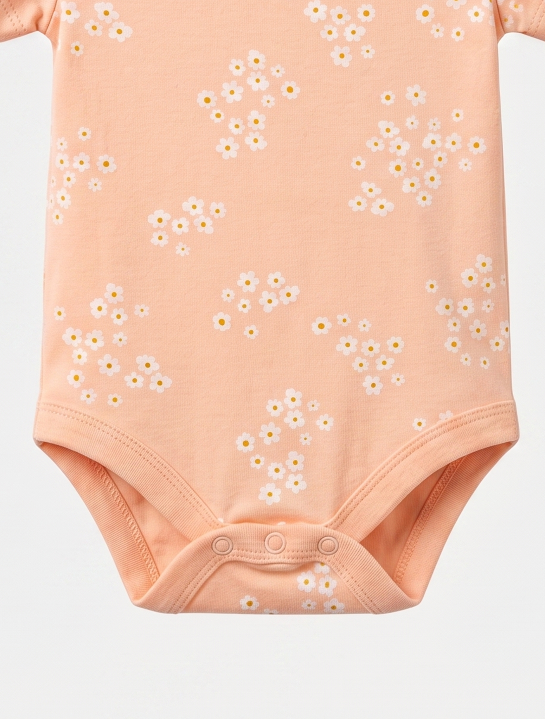 PEACH FLORAL PRINTED ONESIE