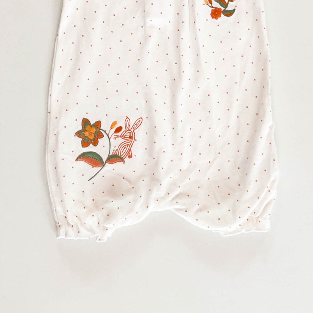 GIRLS FLORAL DOTTED JUMPSUIT